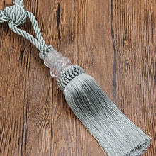 将图片加载到图库查看器，Tassel Curtain Tieback Crystal Bead Hanging Ball Tie Room Accessories Holder Buckle Rope Bandage Holdback Window Shade Curtain Tie Back Tassel Tie Backs for Curtain Beautiful Curtain Holdback Rope

