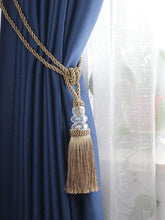 将图片加载到图库查看器，Tassel Curtain Tieback Crystal Bead Hanging Ball Tie Room Accessories Holder Buckle Rope Bandage Holdback Window Shade Curtain Tie Back Tassel Tie Backs for Curtain Beautiful Curtain Holdback Rope

