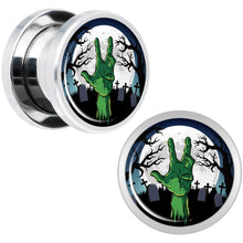 Load image into Gallery viewer, Cemetery Zombie Hand Halloween Plug Set 00G
