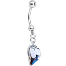 将图片加载到图库查看器，Handmade Big Bling Dangle Belly Ring Created with Crystals

