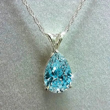 将图片加载到图库查看器，Teardrop Shaped Zirconia Pendant Copper Necklace
