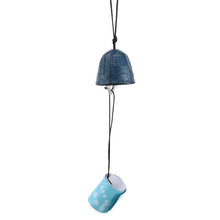 将图片加载到图库查看器，Temple Bell Pendant Lucky Wind Chimes Japanese Lucky Feng Shui Small Wind Chime Sound Clapper Home Garden Outdoor Decor Gift Cast Iron Outdoor For Good Luck Home Garden Patio Hanging Decoration Gift
