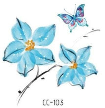 Load image into Gallery viewer, Temporary 3D Rose Flower Tattoos Sticker Body Art Tattoo Sticker Waterproof Luxury Tattoo Rose Lotus Flower Fashion Sticker For Womens
