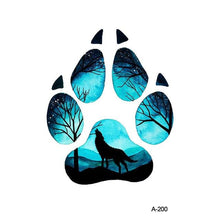 Load image into Gallery viewer, Temporary Animal Head Wolf Design Waterproof Body Sticker Fashion Tattoo For Womens Mens
