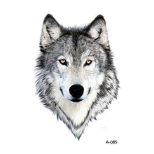 Load image into Gallery viewer, Temporary Animal Head Wolf Design Waterproof Body Sticker Fashion Tattoo For Womens Mens
