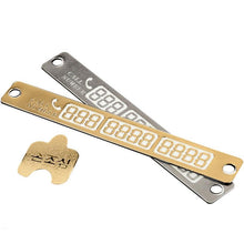 Load image into Gallery viewer, Temporary Car Parking Card Telephone Number Card Notification Car Phone Holder with Car Temporary Parking Phone Numbers Card, Universal Car Dashboard Windscreen Phone Stand Bracket Night Light Sucker Plate Car Styling Phone Number Card
