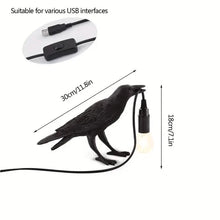 Load image into Gallery viewer, The Gothic Crow USB Port Lamp
