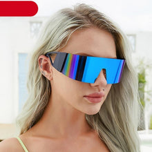 Load image into Gallery viewer, The New Sports Polarized Sunglasses UV400 Outdoor Cycling Glasses Sunglasses For Women &amp; Men New Blue Frame Rimless Rectangle Shape  Sun Glasses For Unisex Design New Mirrored Wind Proof Sport Eyeglasses For Sunglasses
