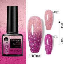 Load image into Gallery viewer, Thermal Shiny Nail Polish Change Color Effect Gel UV Semi Permanent Stylish Three Layer Effect For Womens
