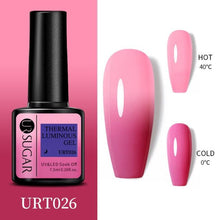 Load image into Gallery viewer, Thermal Shiny Nail Polish Change Color Effect Gel UV Semi Permanent Stylish Three Layer Effect For Womens
