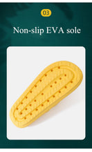 将图片加载到图库查看器，Thick Platform Bathroom Home Slippers Women Fashion Soft Sole EVA Indoor Slides Woman Sandals Summer Non-slip Flip Flops Quick Drying Open Toe Super Soft Comfy Thick Sole Home House Cloud Cushion Sandals For Indoor And Outdoor Platform Shoes
