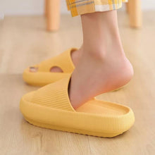 将图片加载到图库查看器，Thick Platform Bathroom Home Slippers Women Fashion Soft Sole EVA Indoor Slides Woman Sandals Summer Non-slip Flip Flops Quick Drying Open Toe Super Soft Comfy Thick Sole Home House Cloud Cushion Sandals For Indoor And Outdoor Platform Shoes

