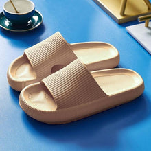 将图片加载到图库查看器，Thick Platform Bathroom Home Slippers Women Fashion Soft Sole EVA Indoor Slides Woman Sandals Summer Non-slip Flip Flops Quick Drying Open Toe Super Soft Comfy Thick Sole Home House Cloud Cushion Sandals For Indoor And Outdoor Platform Shoes
