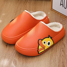 将图片加载到图库查看器，Thick Platform Winter Women Waterproof Non-Slip Home Rubber Slippers Warm Indoor Fur Cotton Women's Cozy Memory Foam Closed Back Slippers Wool-Like Blend Cotton House Shoes
