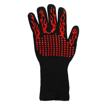 将图片加载到图库查看器，Thickened BBQ Gloves High Temperature Oven Gloves 500 800 Degrees Fire Resistant BBQ Heat Insulated Microwave Gloves Heat Insulation Gloves for BBQ Cooking Heat Resistant Grill Gloves Insulated Durable Fireproof For Cooking Grilling BBQ
