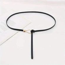 Load image into Gallery viewer, Thin Leather Belt Female Bow Leisure Belts

