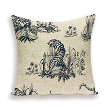 将图片加载到图库查看器，Tiger Cushion Case Autumn Jungle Home Decor Pillows Cases Leopard Printed Animal Throw Pillow Covers Decorative Pillowcase Soft Cushion Covers For Bedroom Sofa Bed Linen Pillow Covers 45X45CM
