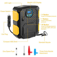 Load image into Gallery viewer, Tire Inflator 12V DC 120W 150PSI with LCD Electric Air Compressor
