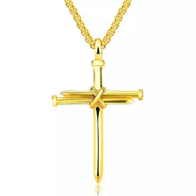 Load image into Gallery viewer, Titanium Steel Casting Steel Nails Cross Men's Pendant Punk Style
