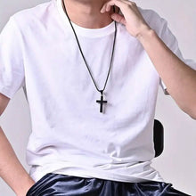 Load image into Gallery viewer, Titanium Steel Cross Prayer Pendant Necklace
