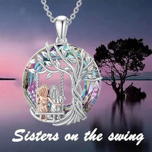 Load image into Gallery viewer, To My Granddaughter, Tree Of Life Sisters On The Swing Pendant Necklace
