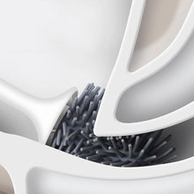Load image into Gallery viewer, Toilet Brush and Holder Set No Dead Corners Wall-Mounted Toilet Brush Bathroom Accessories Set Toilet Brush And Bracket Set Non Slip Long Handle Soft Silicone Bristles Flexible Toilet Brush Head Wall-Mounted Drip-Proof
