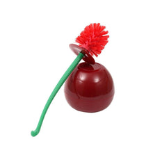 Load image into Gallery viewer, Toilet brush New Lovely Cherry Shape Lavatory Brush Toilet Brush Holder Set Toilet Cherry Shape Toilet Brush Standing Toilet Brush Set Compact Household Bathroom Cherry Toilet Brush
