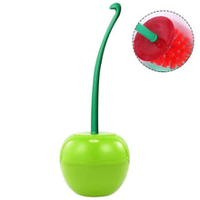 Load image into Gallery viewer, Toilet brush New Lovely Cherry Shape Lavatory Brush Toilet Brush Holder Set Toilet Cherry Shape Toilet Brush Standing Toilet Brush Set Compact Household Bathroom Cherry Toilet Brush
