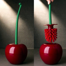 Load image into Gallery viewer, Toilet brush New Lovely Cherry Shape Lavatory Brush Toilet Brush Holder Set Toilet Cherry Shape Toilet Brush Standing Toilet Brush Set Compact Household Bathroom Cherry Toilet Brush
