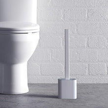 将图片加载到图库查看器，Toilet Brush Toilet Holder Set For Bathroom Flexible Soft Bristles Brushes With Drying Holder Set Bathroom Accessories Toilet Brush Set, Silicone Toilet Brush With Holder Wall Mounted With Toilet Bowl Brush And Holder Bendable Brush Head Holder Quickly
