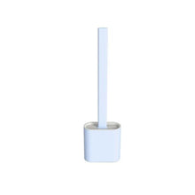 将图片加载到图库查看器，Toilet Brush Toilet Holder Set For Bathroom Flexible Soft Bristles Brushes With Drying Holder Set Bathroom Accessories Toilet Brush Set, Silicone Toilet Brush With Holder Wall Mounted With Toilet Bowl Brush And Holder Bendable Brush Head Holder Quickly
