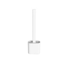 将图片加载到图库查看器，Toilet Brush Toilet Holder Set For Bathroom Flexible Soft Bristles Brushes With Drying Holder Set Bathroom Accessories Toilet Brush Set, Silicone Toilet Brush With Holder Wall Mounted With Toilet Bowl Brush And Holder Bendable Brush Head Holder Quickly

