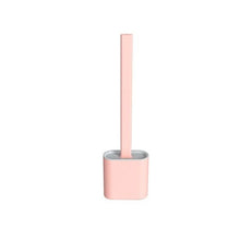 将图片加载到图库查看器，Toilet Brush Toilet Holder Set For Bathroom Flexible Soft Bristles Brushes With Drying Holder Set Bathroom Accessories Toilet Brush Set, Silicone Toilet Brush With Holder Wall Mounted With Toilet Bowl Brush And Holder Bendable Brush Head Holder Quickly
