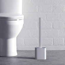 将图片加载到图库查看器，Toilet Brush Toilet Holder Set For Bathroom Flexible Soft Bristles Brushes With Drying Holder Set Bathroom Accessories Toilet Brush Set, Silicone Toilet Brush With Holder Wall Mounted With Toilet Bowl Brush And Holder Bendable Brush Head Holder Quickly
