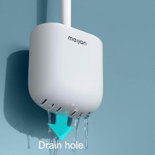 Load image into Gallery viewer, Toilet Brush With Holder Set Long Handled Flex Rubber Silicone Drain Cleaner Brush Wall Mounted Bathroom Accessories Wall Toilet Brush And Holder Set Flexible Toilet Bowl Cleaner Brush With Silicone Bristles Bendable Brush Head To Clean Toilet
