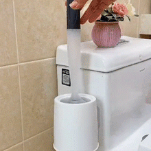 Load image into Gallery viewer, Toilet Brush with Toilet Cleaner Dispenser Easily Clean Dead Corner Bathroom Cleaning Accessories Toilet Brush With Holder Set Toilet Bowl Cleaner Brush With Soap Dispense
