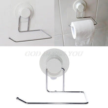 将图片加载到图库查看器，Toilet Paper Holder Bathroom Suction Hanger Tissue Rack Kitchen Towel Hook Powerful Vacuum Suction Cup Toilet Paper Roll Holder Wall Mount Towel Tissue Rack For Bathroom And Kitchen-Drill Free
