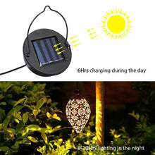 Load image into Gallery viewer, Tomshine Solar Lantern LED Moroccan Garden Lights Metal Lamp Waterproof

