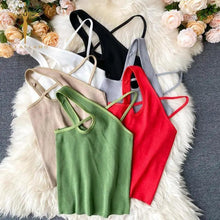 Load image into Gallery viewer, Top fashion cute women summer  cross sleeveless crop top cute fashion styles classy top
