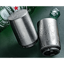 将图片加载到图库查看器，Automatic Beer Bottle Opener Magnet Beer Opener Stainless Steel Push Down Opener Wine Beer Soda Cap Opener Kitchen Accessories
