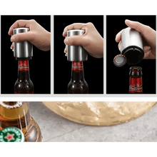 将图片加载到图库查看器，Automatic Beer Bottle Opener Magnet Beer Opener Stainless Steel Push Down Opener Wine Beer Soda Cap Opener Kitchen Accessories
