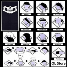 将图片加载到图库查看器，Top Quality Cycling Mask Headwear Halloween Skull Wrap Scarf Warm Washable Headband Breathable Running Bandana Outdoor Sports Equipment
