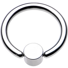 将图片加载到图库查看器，12G 1/2 Clear Gem 5mm Disc BCR Captive Ring
