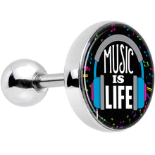 Load image into Gallery viewer, Music is Life Headphones Tragus Cartilage Earring
