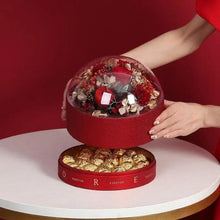 Load image into Gallery viewer, Transparent Glass Flower Rose Packaging Chocolate Gift Box - Chocolate Storage Gift Boxes
