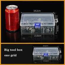 Load image into Gallery viewer, Transparent Plastic Box Screw Compartment Box Jewelry Earring Display Case Container Clear Terminal Organizer Tool Storage boxes Multiple Compartments Jewelry Storage Container
