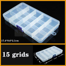 Load image into Gallery viewer, Transparent Plastic Box Screw Compartment Box Jewelry Earring Display Case Container Clear Terminal Organizer Tool Storage boxes Multiple Compartments Jewelry Storage Container
