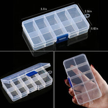 将图片加载到图库查看器，Transparent Plastic Storage Jewelry Box Compartment Adjustable Container For Beads Earring Box For Jewelry Rectangle Box Case Storage Container for Jewelry Beads Earring
