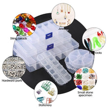 将图片加载到图库查看器，Transparent Plastic Storage Jewelry Box Compartment Adjustable Container For Beads Earring Box For Jewelry Rectangle Box Case Storage Container for Jewelry Beads Earring
