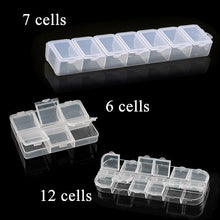 将图片加载到图库查看器，Transparent Plastic Storage Jewelry Box Compartment Adjustable Container For Beads Earring Box For Jewelry Rectangle Box Case Storage Container for Jewelry Beads Earring
